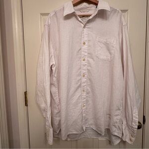 Tommy Bahama Men’s White Linen Button-Down Shirt XL